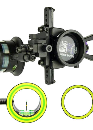 SPOT-HOGG 2-pin Fast Eddie LH .010 grn/ylw 3-ring ylw 1-ring fiber color: wrapped