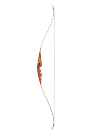 Bear Recurve 1-Pc, Grizzly Hunter RH 50 Canary Wood And Clear Glass