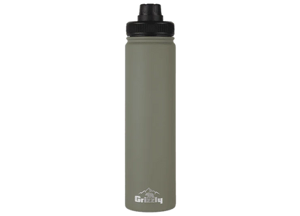 GRIZZLY 20oz Bottle Rubber Coated Lunar Green