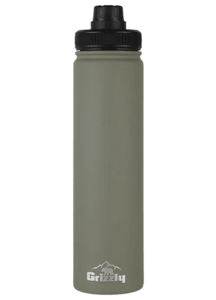 GRIZZLY 20oz Bottle Rubber Coated Lunar Green