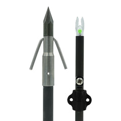 MUZZY Lighted Carbon Composite Arrow with Carp Point (Green X Nock included and bottle slide installed)