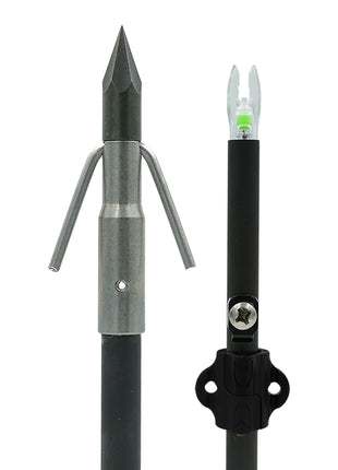 MUZZY Lighted Carbon Composite Arrow with Carp Point (Green X Nock included and bottle slide installed)