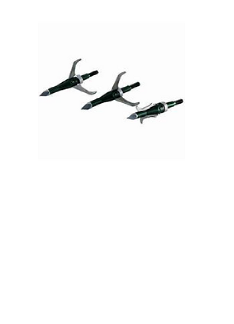 EXCALIBUR X-ACT Mechanical Broadhead 100 gr. Stainless. 3-Blade, 1 7/16 Diameter (3 Pack)