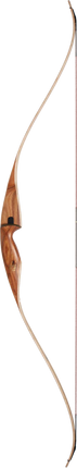 Bear Recurve 1-Pc, Grizzly Hunter RH 60 Canary Wood And Clear Glass