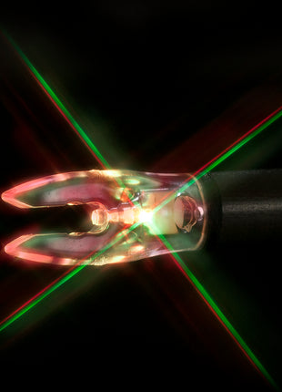 Nockturnal FIT Universal Size Strobing Red &amp; Green Lighted Nock