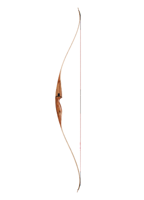 Bear Recurve 1-Pc, Grizzly Hunter LH 55 Canary Wood And Clear Glass