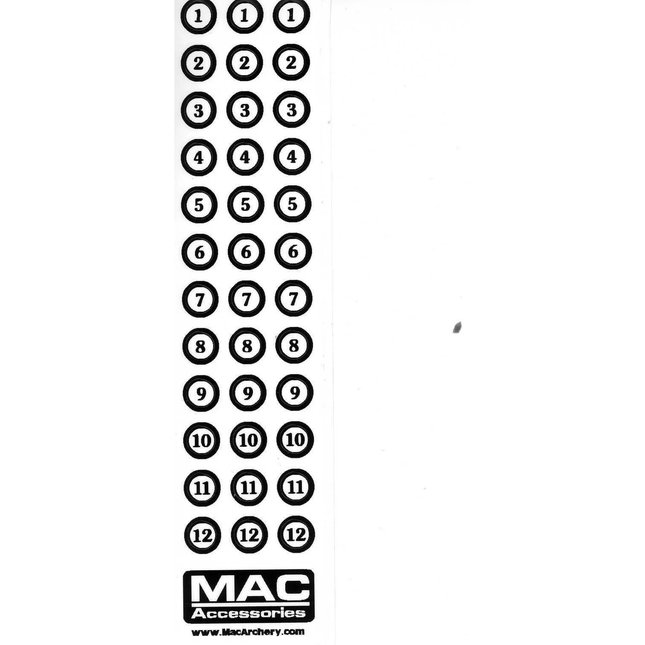 MERLIN MAC Arrow Number Decals