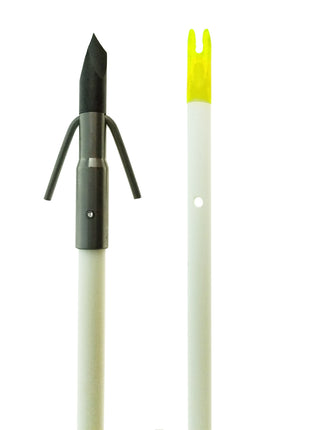 MUZZY Classic White Fish Arrow with Carp Point (nock installed)