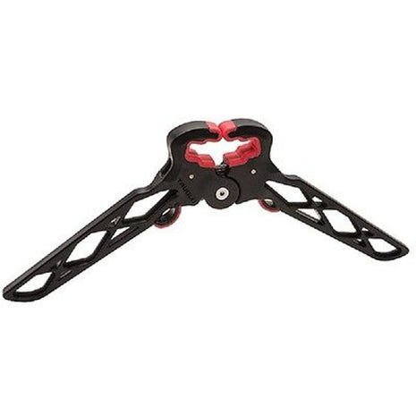 TRUGLO BOW•JACK™ LIGHTWEIGHT FOLDING BOW STAND / TALL STANDARD / BLACK & RED