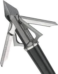 Muzzy Broadheads Trocar HBX 125- Crossbow Hybrid Broadhead  1'' x 1 5/8'' Cut 4 Blade 125 Grain