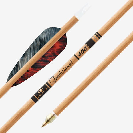 GOLD TIP ARROW TRADITIONAL (.246) 500 4" Feathers (EA)