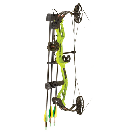 PSE MINIBURNER READY TO SHOOT PACKAGE RIGHT HANDED LIME GREEN 25-40LBS