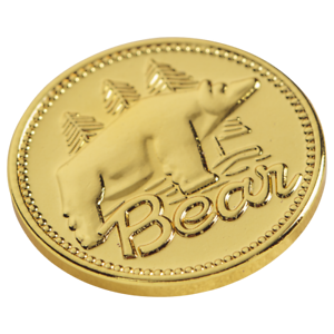 Bear Lapel Pin, Traditional Gold
