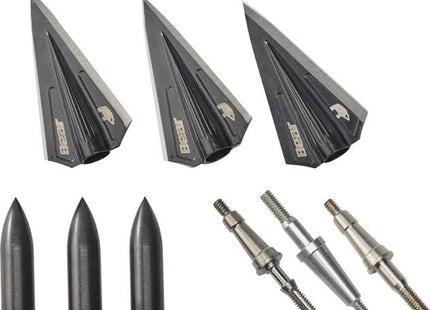 Bear RazorHead VWS Single bevel broadhead kit Black