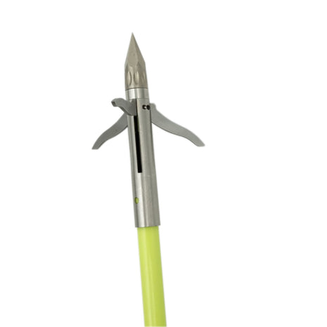 MUZZY Iron 3-blade Fish Point w/ Chartreuse arrow (nock installed)