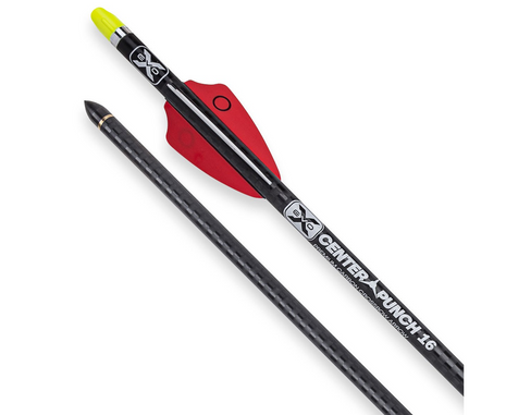 TENPOINT EVO-X CenterPunch 16 Carbon Arrows, 16", w/ Alpha-Nock HP .001" 6/Pk