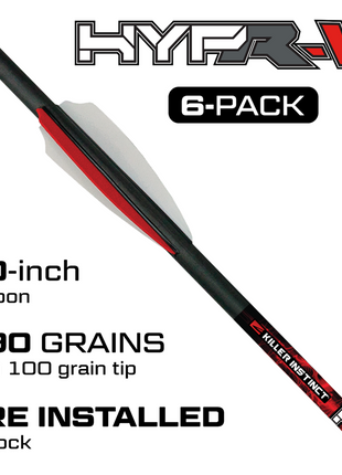 HYPR-V&trade; 20" CROSSBOW BOLTS 6PK