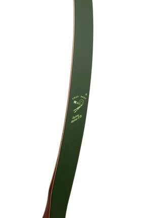 Bear Limbs, Take Down #1 30# Bubinga With Green Glass
