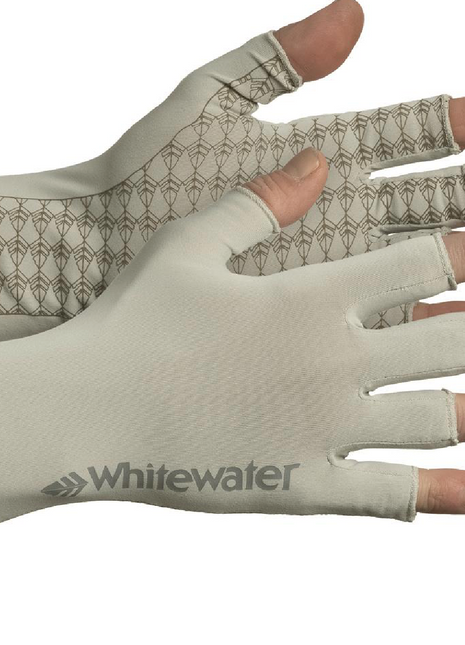 Whitewater Half Finger Fishing Glove Heathered Grey SM/MD