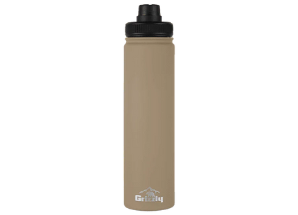 GRIZZLY 20oz Bottle Rubber Coated Desert Sand