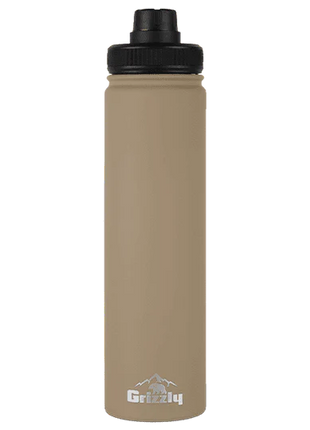 GRIZZLY 20oz Bottle Rubber Coated Desert Sand