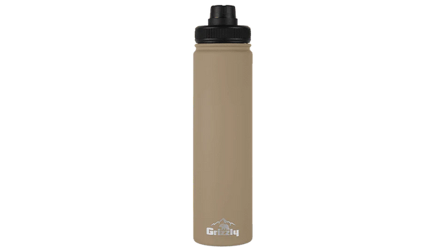 GRIZZLY 20oz Bottle Rubber Coated Desert Sand