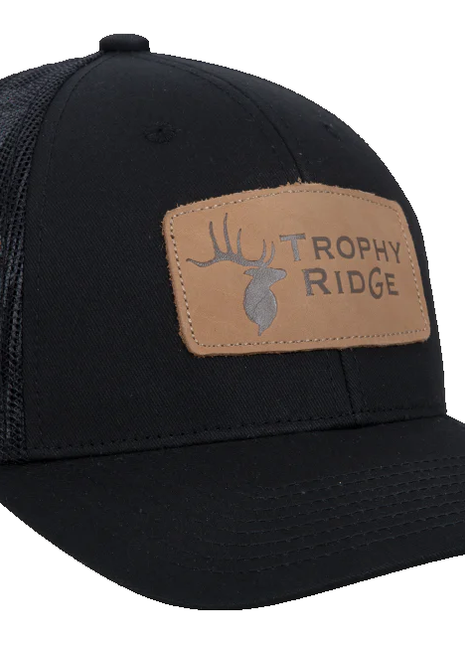 TROPHY RIDGE LEATHER PATCH BLACK HAT