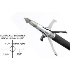 Grim Reaper Pro Series Mechanical Broadheads Carni-Four 125 gr 4-Bld 1 1/2" x 1 1/4"