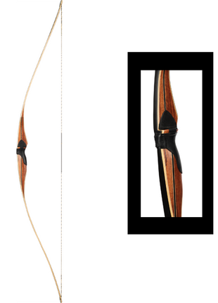 Bear Au Sable Longbow - Bubinga with Black Stripe (64")