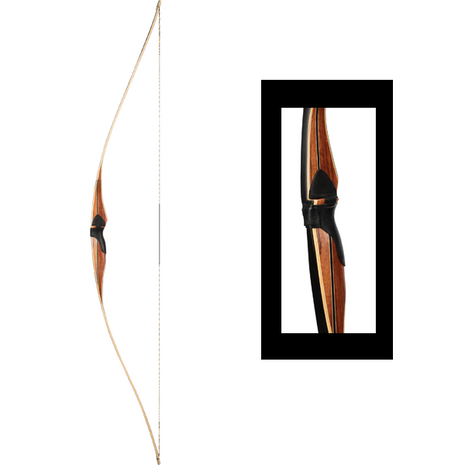 Bear Au Sable Longbow - Bubinga with Black Stripe (64")