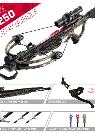 BARNETT EXPLORER XP405 CROSSBOW PACKAGE WITH SLING &amp; BROADHEADS IN THE BOX