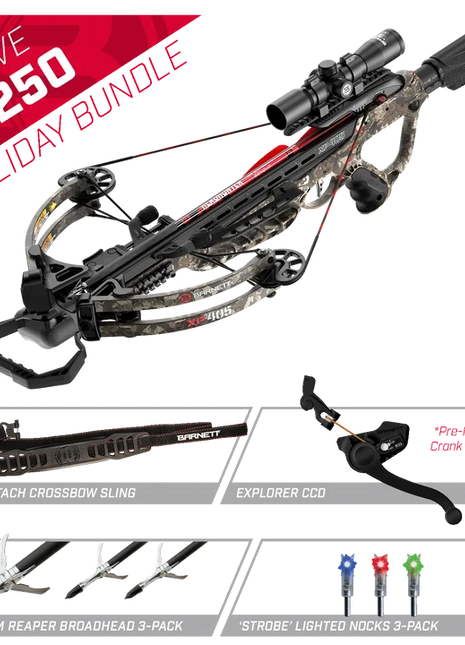 BARNETT EXPLORER XP405 CROSSBOW PACKAGE WITH SLING &amp; BROADHEADS IN THE BOX