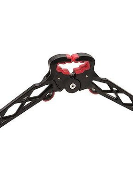 TRUGLO BOW•JACK™ LIGHTWEIGHT FOLDING BOW STAND / TALL STANDARD / BLACK & RED