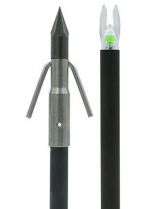 MUZZY BOWFISHING Lighted Carbon Arrow Carp Point Green Nockturnal