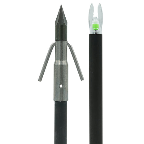 MUZZY BOWFISHING Lighted Carbon Arrow Carp Point Green Nockturnal