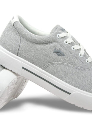 FISHOOZ WOMENS SUNWASHED LACE SHOE GREY/WHITE 8