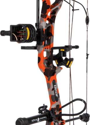 BEAR BOW PKG, LEGIT MAXX (30") RTH 70 Fred Bear Fire/Black LH
