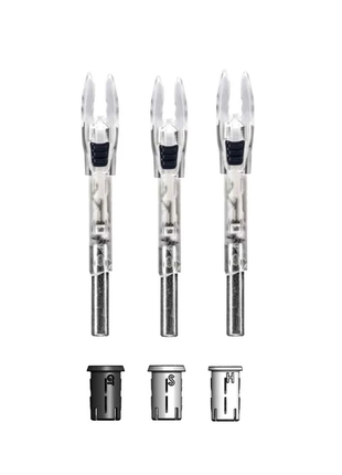 Nockturnal Shift Universal - Strobing Red &amp; Green Lighted Nock 3-Pack