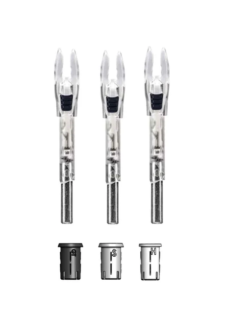 Nockturnal Shift Universal - Strobing Red &amp; Green Lighted Nock 3-Pack