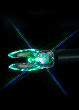 Nockturnal FIT Universal Size Strobing Blue &amp; Green Lighted Nock