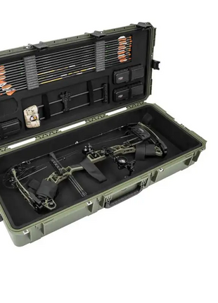 SKB iSeries Large Bow Case, OD Green, Grey Plush