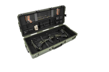 SKB iSeries Large Bow Case, OD Green, Grey Plush