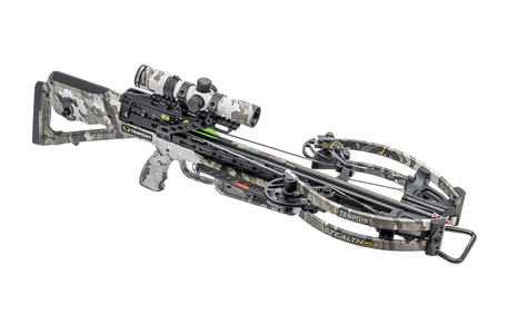 Package w/ RanTenpoint Stealth 450 Vektragemaster illuminated scope, arrows, quiver