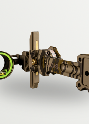 HHA LIMITED EDITION MOSSY OAK BOTTOMLAND NYTRX PRO X2 TWO PIN DOVETAIL, .010 GREEN AND RED PINS