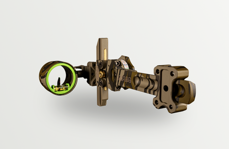 HHA LIMITED EDITION MOSSY OAK BOTTOMLAND NYTRX PRO X2 TWO PIN DOVETAIL, .010 GREEN AND RED PINS