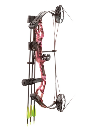 PSE MINIBURNER READY TO SHOOT PACKAGE LEFT HANDED MUDDY GIRL CAMO 25-40LBS