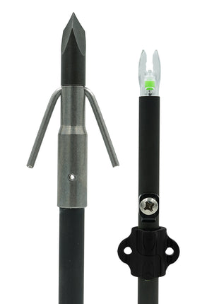 MUZZY Lighted Carbon Composite Arrow with Gar Point (Green X Nock included and bottle slide installed)