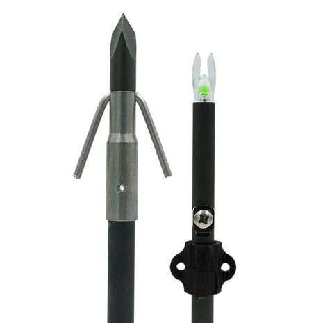 MUZZY Lighted Carbon Composite Arrow with Gar Point (Green X Nock included and bottle slide installed)