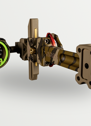 HHA LIMITED EDITION MOSSY OAK BOTTOMLAND NYTRX PRO X3 THREE PIN DOVETAIL, .019 GREEN AND RED PINS