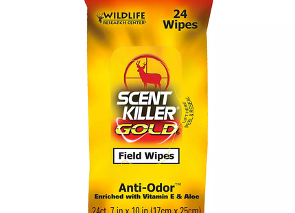 Wildlife Research Scent Killer Gold Field Wipes  24-Pack